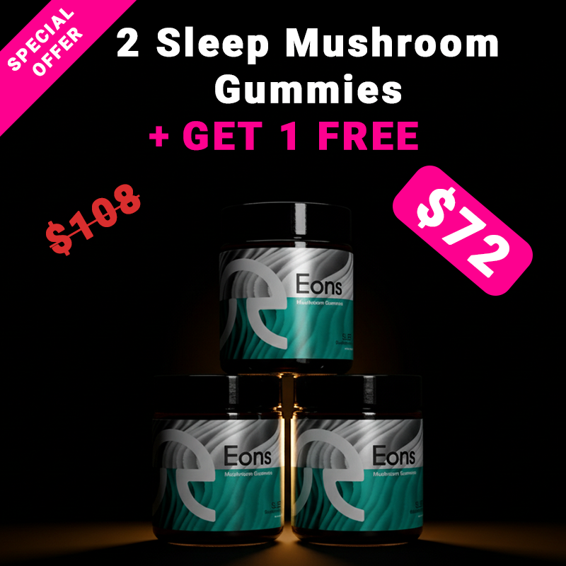 2 Sleep Mushroom Gummies + 1 Free
